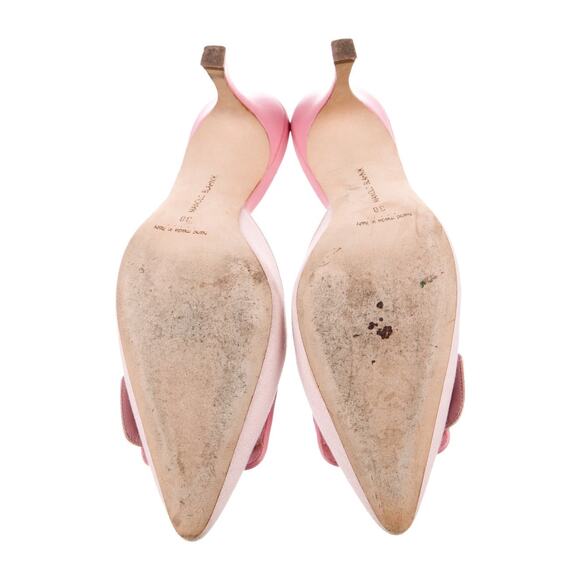 ❤️Manolo Blahnik Pink Buckle Mules❤️ - Picture 5 of 5